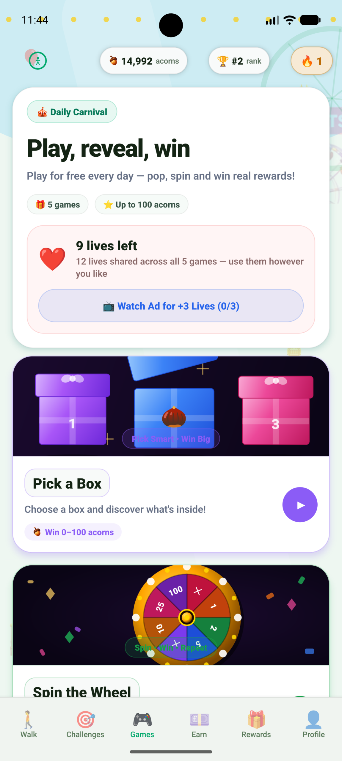 Mosey app screen 3